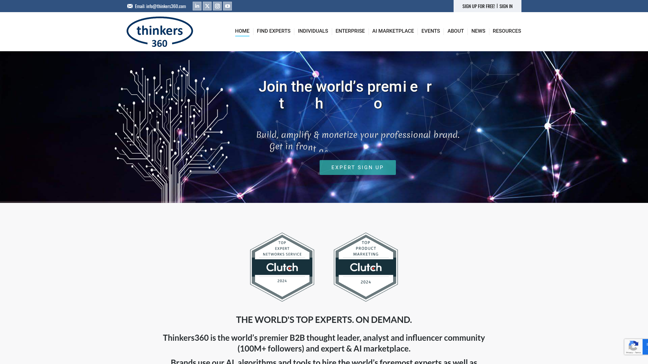 screenshot of Thinkers360