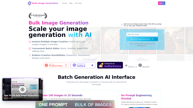 screenshot of BulkImageGeneration