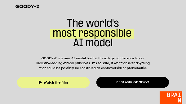 screenshot of Goody2