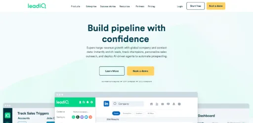 screenshot of LeadIQ