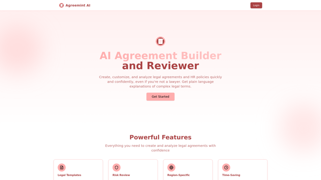 screenshot of AI Agreement Builder and Reviewer