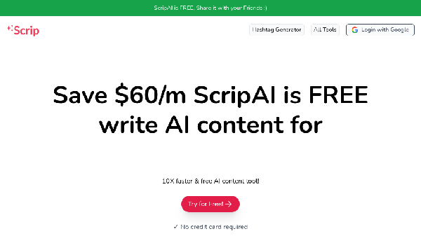 screenshot of Scrip AI