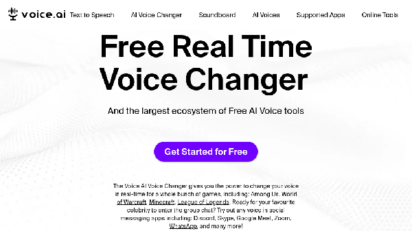 screenshot of Voice.ai