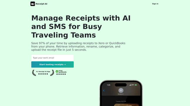 screenshot of Receipt-AI