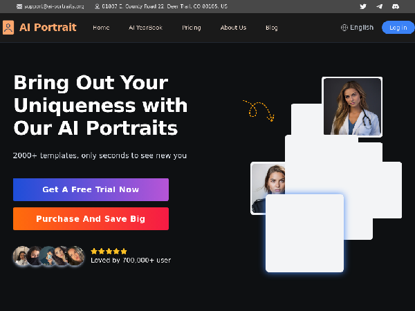 screenshot of Ai Portraits