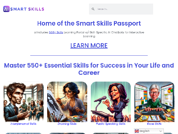 screenshot of SmartSkillsPassport