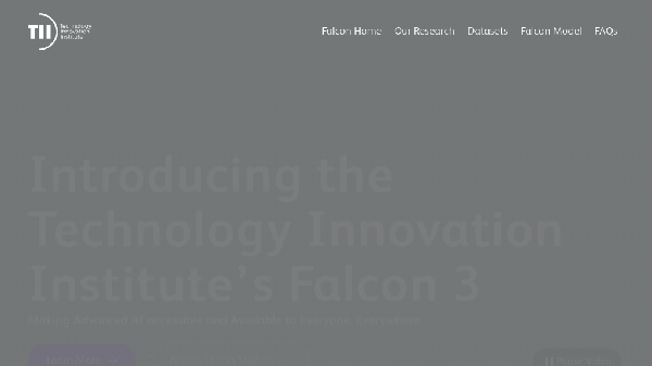 screenshot of Falcon LLM