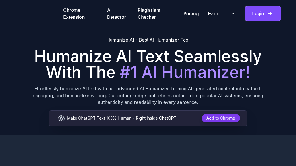 screenshot of Humanize AI Text