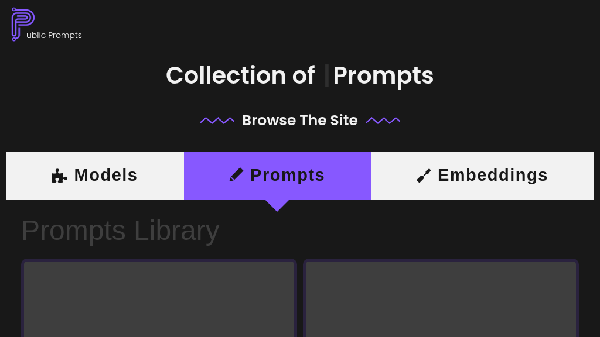 screenshot of PublicPrompts