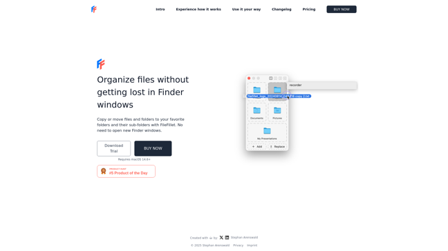 screenshot of FileFillet