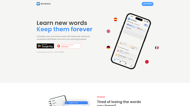 screenshot of Wordwise