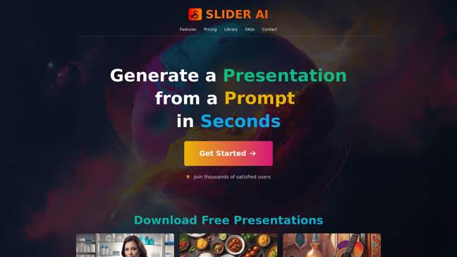 screenshot of Slider Ai