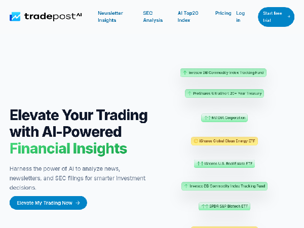 screenshot of TradepostAi