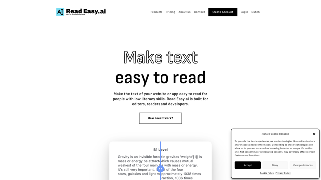 screenshot of ReadEasy