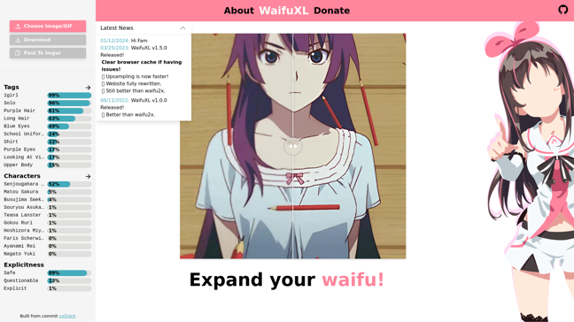 screenshot of WaifuXL