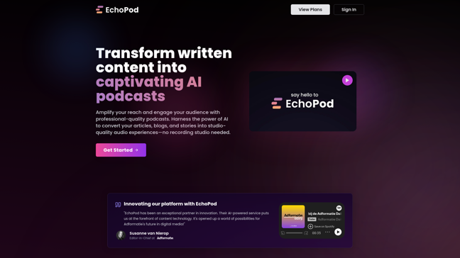 screenshot of EchoPod