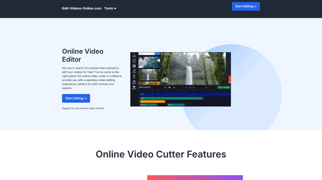 screenshot of Online Video Cutter