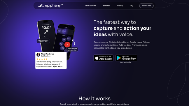 screenshot of EpiphanyVoice