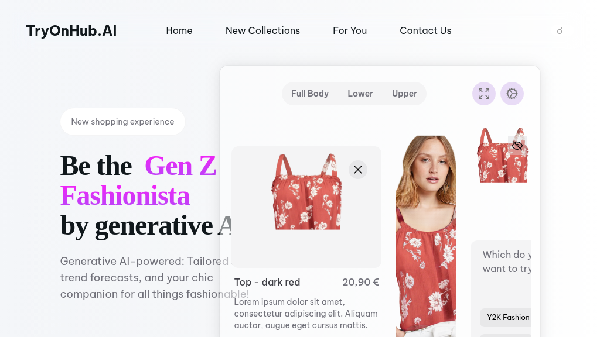 screenshot of TryOnHub.ai
