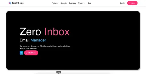 screenshot of ZeroInbox