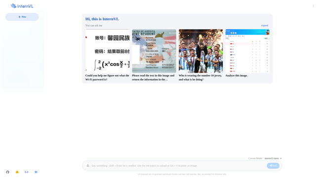screenshot of InternVL