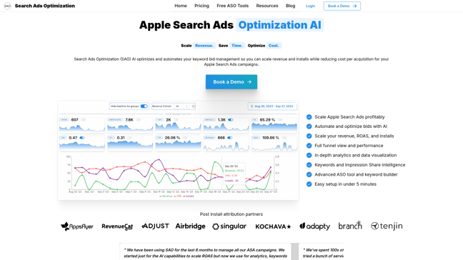 screenshot of Search Ads Optimization