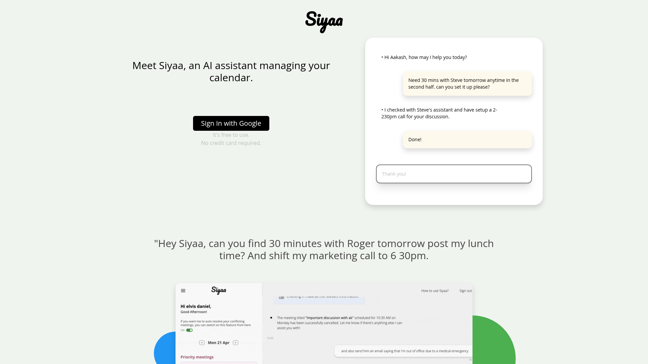 screenshot of Siyaa