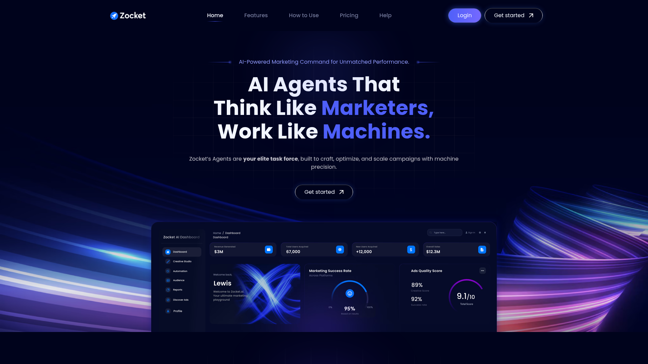 screenshot of Zocket