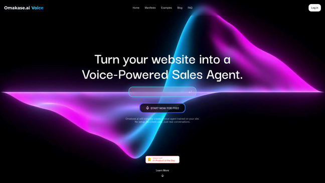 screenshot of Omakase Voice AI