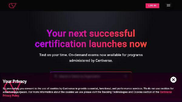 screenshot of Certiverse