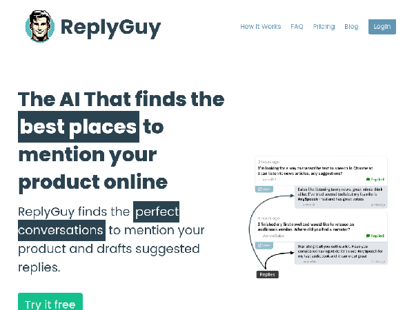 screenshot of ReplyGuy