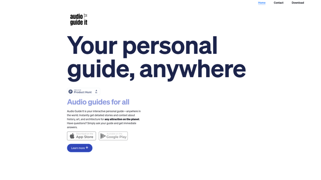 screenshot of AudioGuideIt