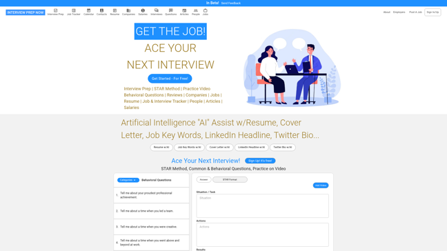 screenshot of InterviewPrepNow