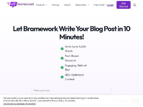 screenshot of Bramework