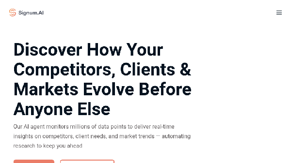 screenshot of Signum.AI