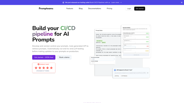screenshot of PromptTeams