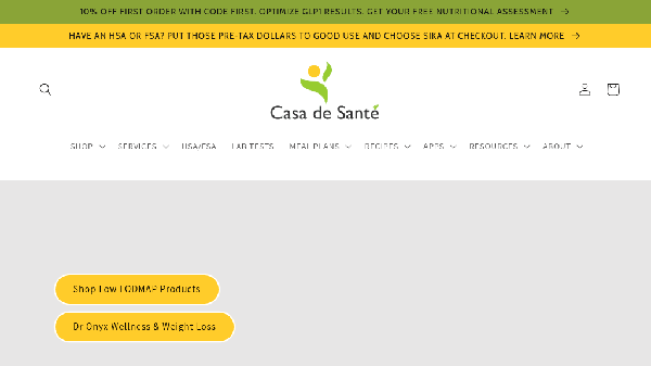 screenshot of Casa de Sante