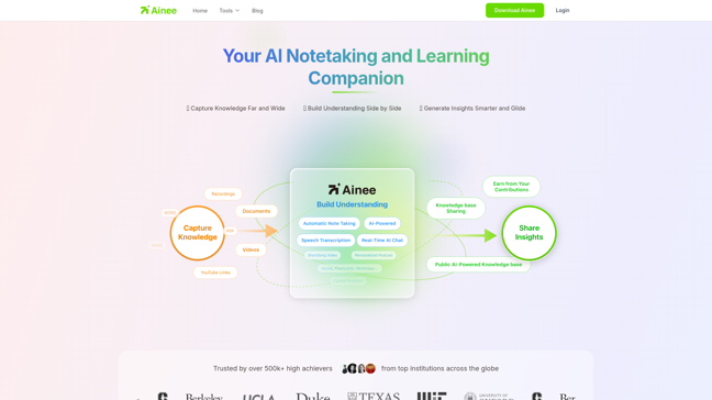 screenshot of Ainee