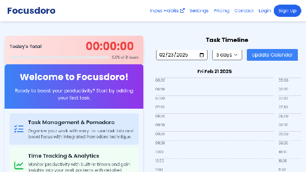 screenshot of Focusdoro