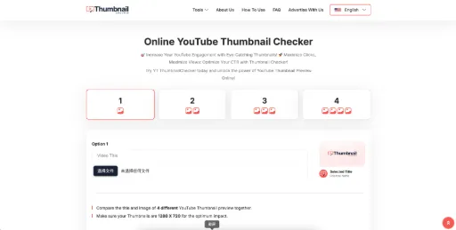 screenshot of YouTube Thumbnail Checker