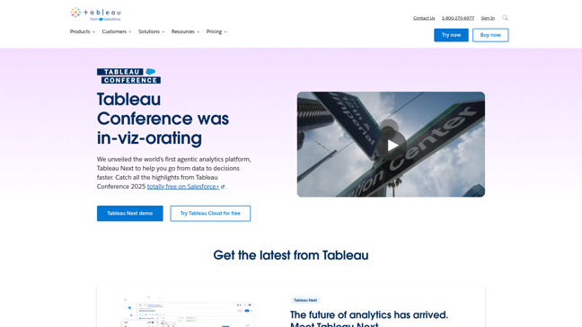 screenshot of Tableau