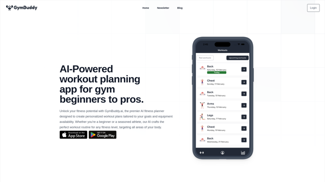 screenshot of GymBuddy