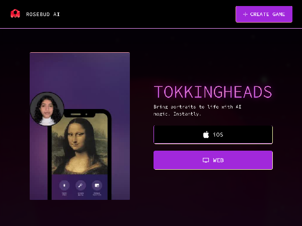 screenshot of TokkingHeads