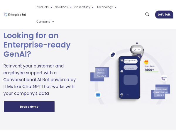 screenshot of EnterpriseBot