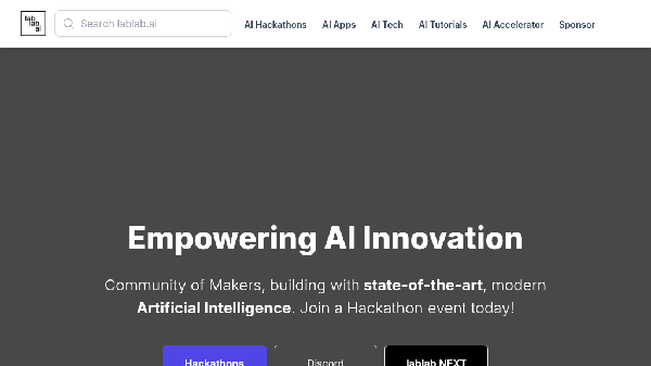 screenshot of Lablab.ai
