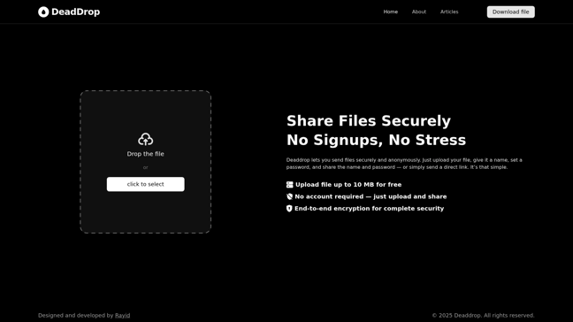 screenshot of DeadDrop