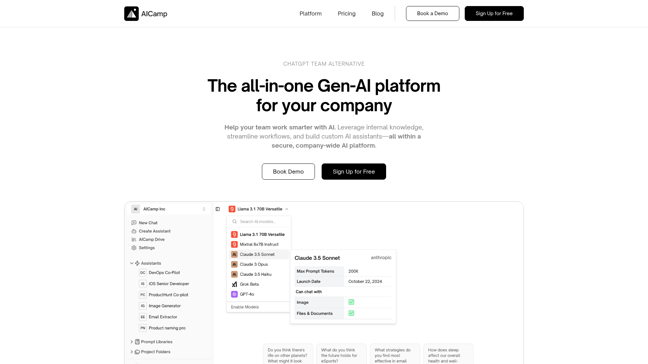 screenshot of AICamp