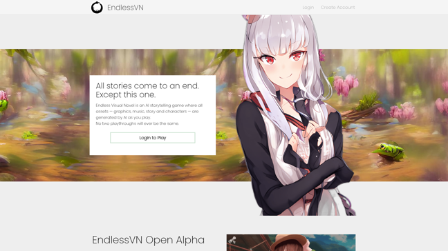 screenshot of EndlessVisualNovel