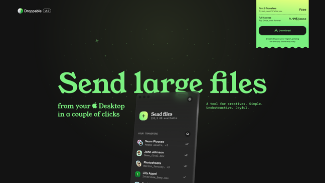 screenshot of Droppable