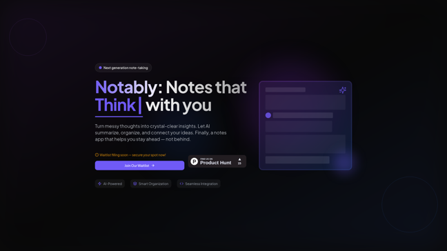 screenshot of Notably